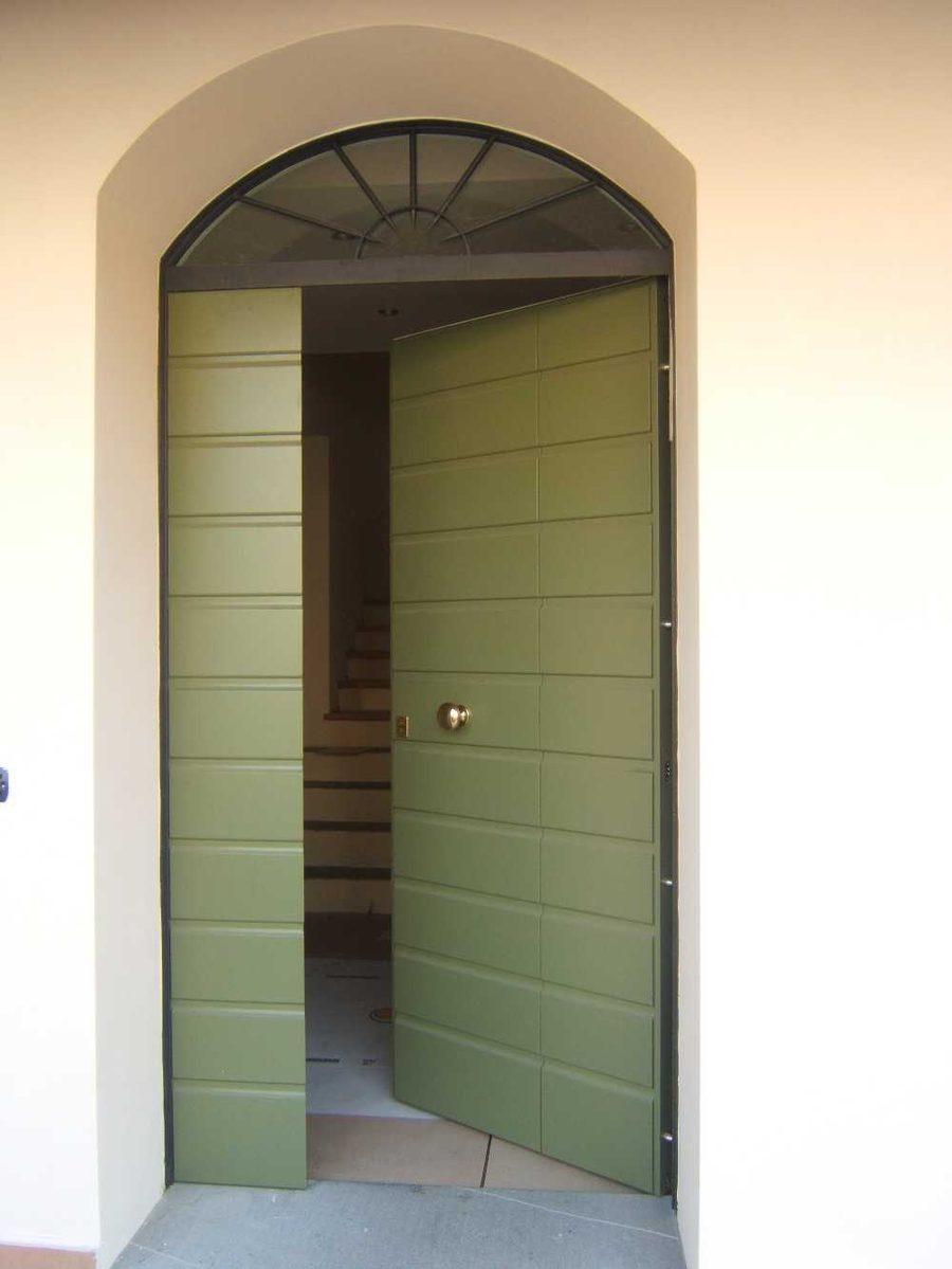 Porta blindata di design verde